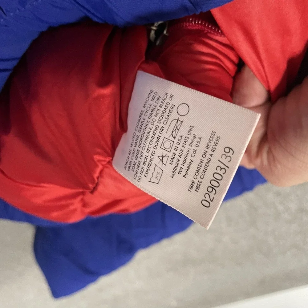 Vintage The North Face Jacket Mens Medium Blue Down Puffer Made USA Ski Outdoor
